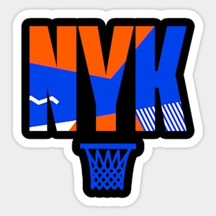 Throwback NYC Basketball Art Sticker